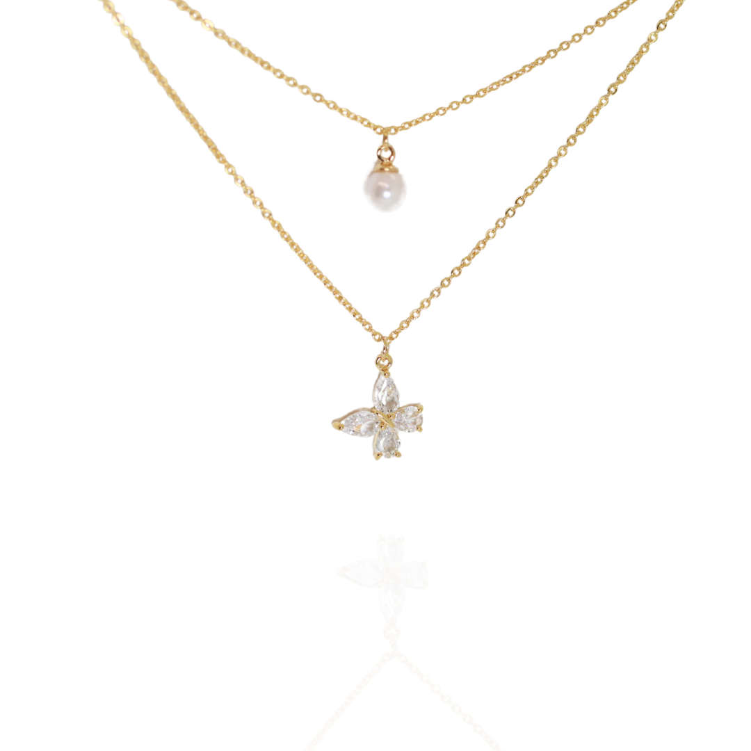 Collar Mariposa de Cristal