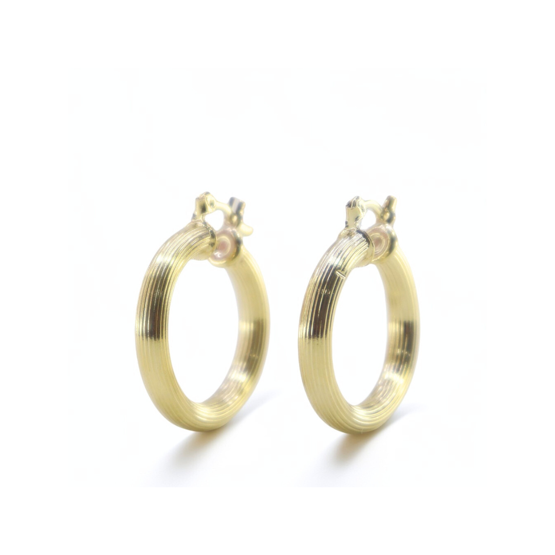 Argolla Hoops Rayas Chicas
