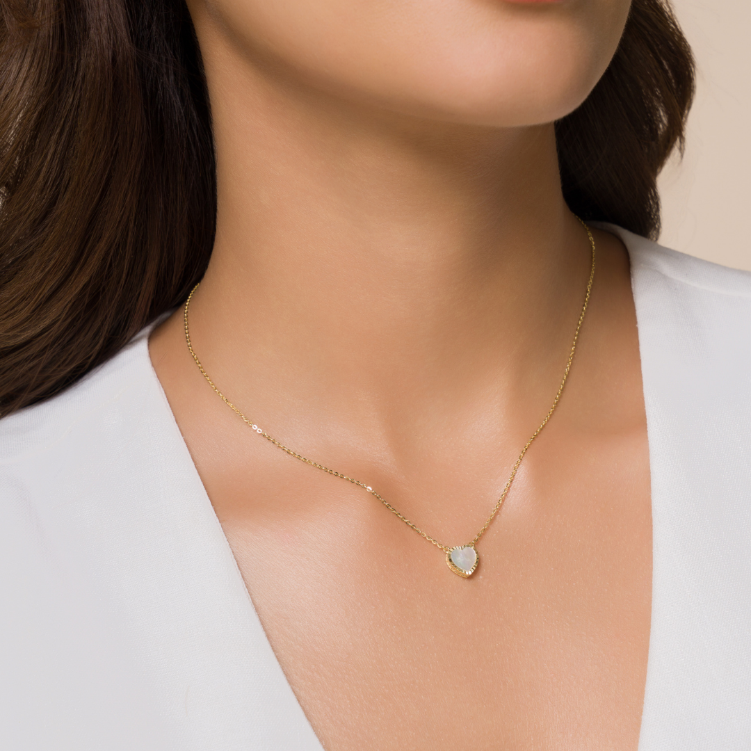 Collar Silver Gold	Diamante Radiante