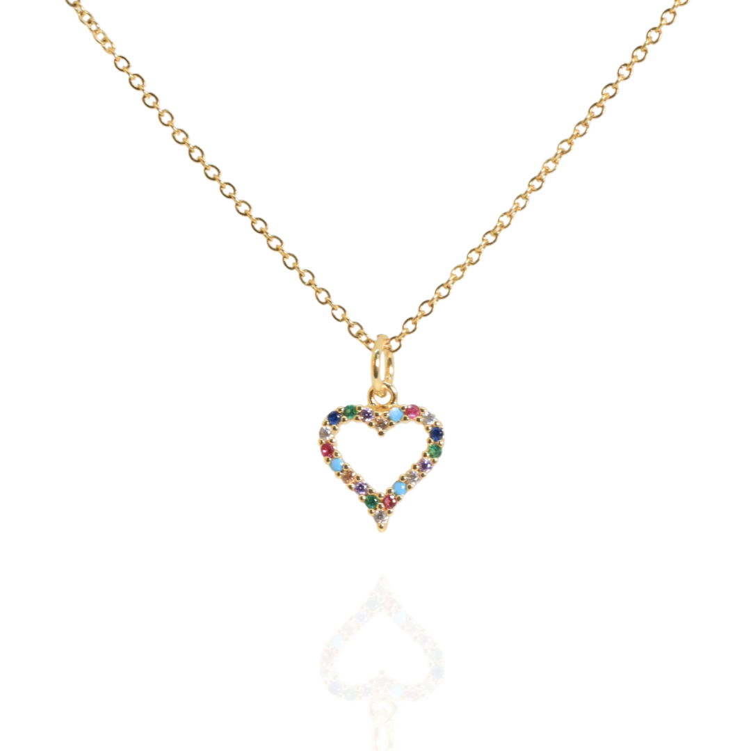 Collar Corazón Multicolor