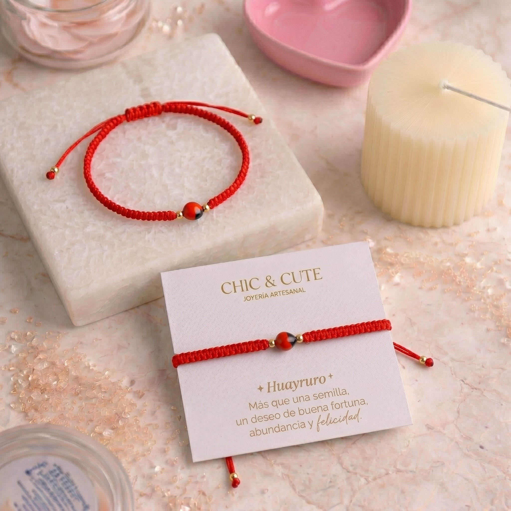 Pulsera Tejida Huayruro