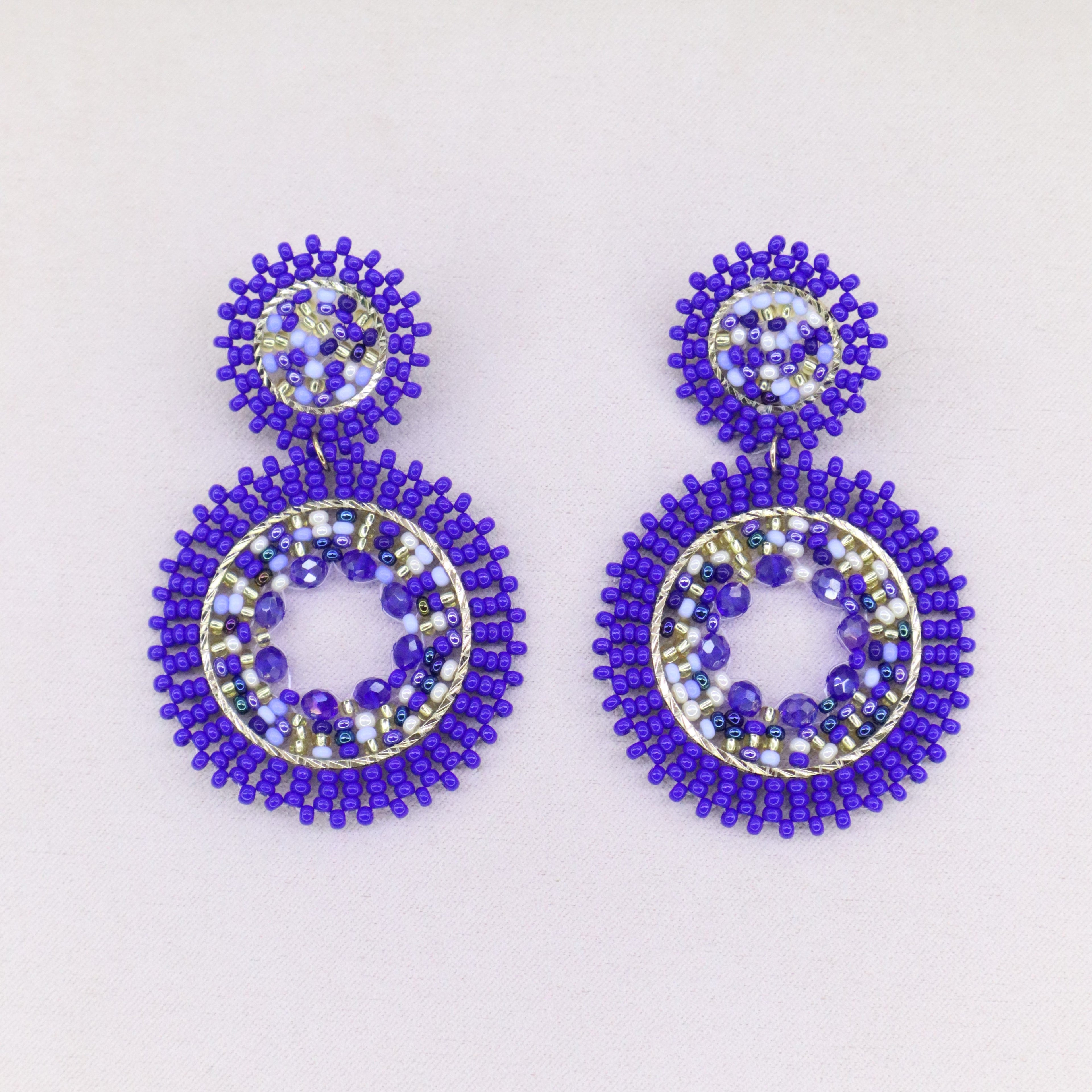 MAXI ARETES - DOBALE AZUL
