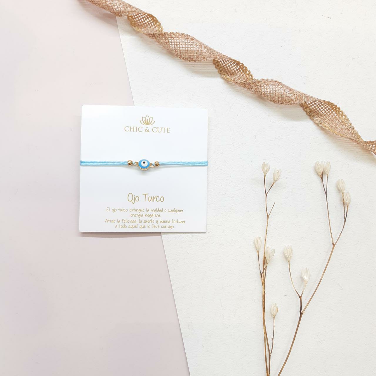 Pulsera Doble Hilo Ojo Turco