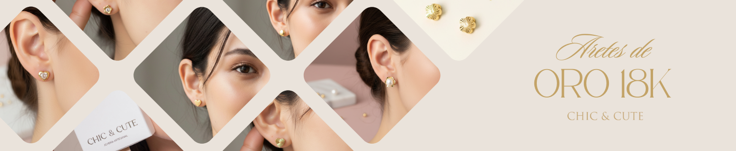 Aretes oro 18K