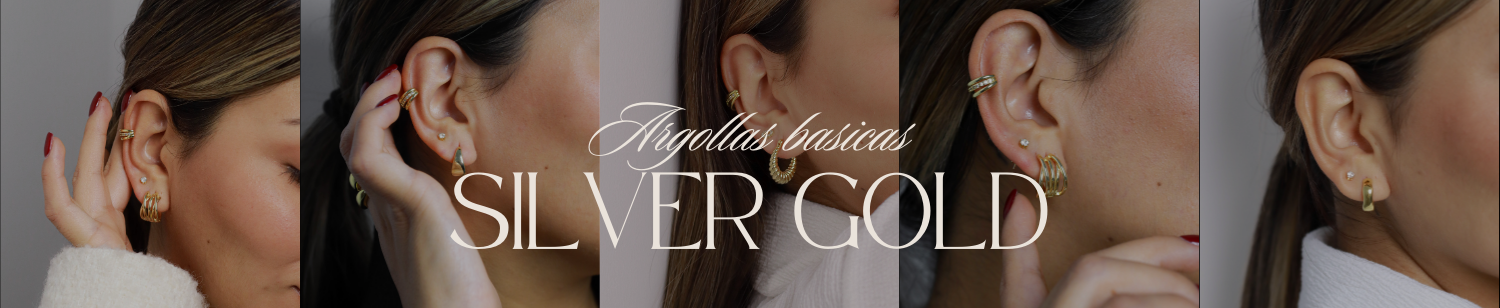 Argollas Basicas Silver Gold