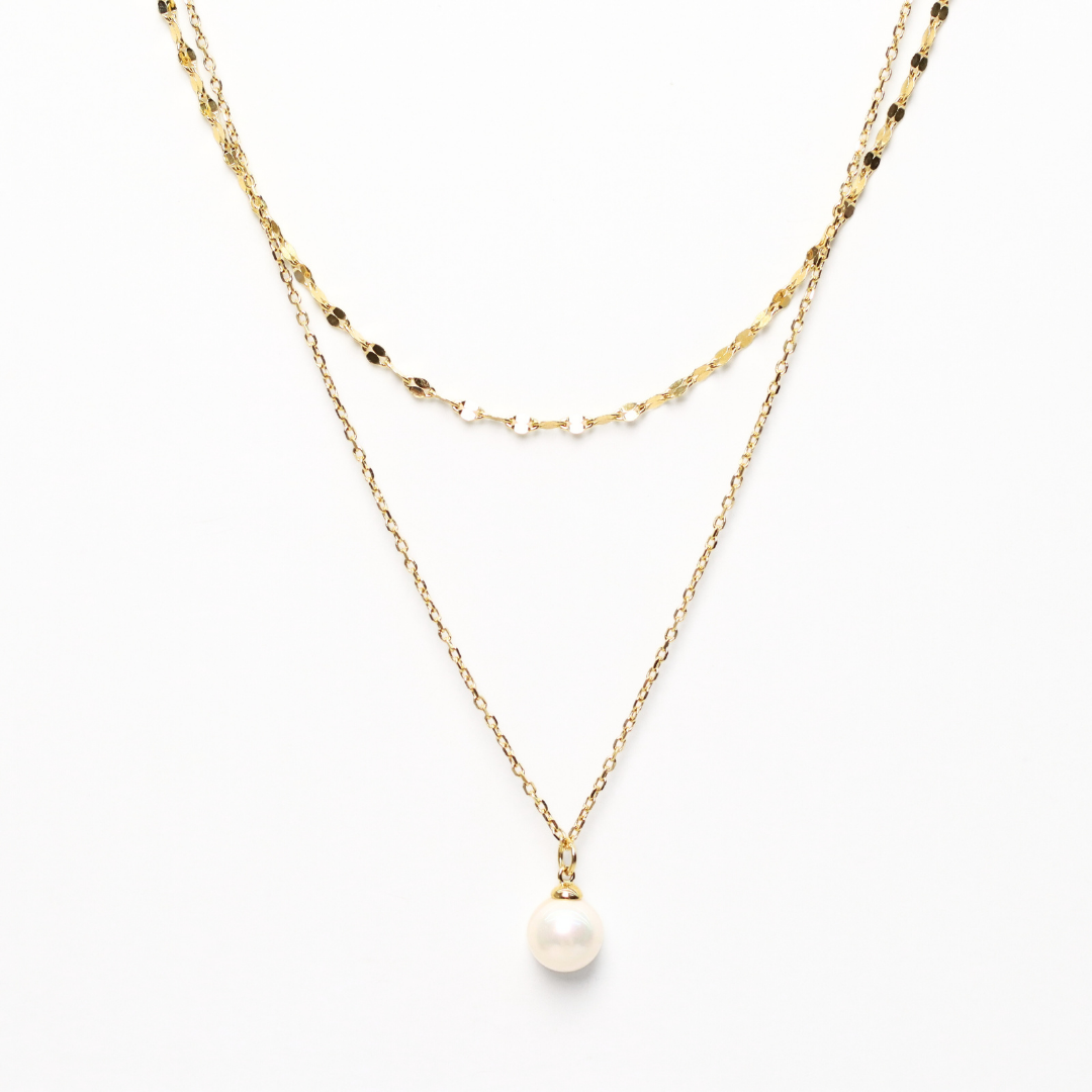 Collar Doble Perla