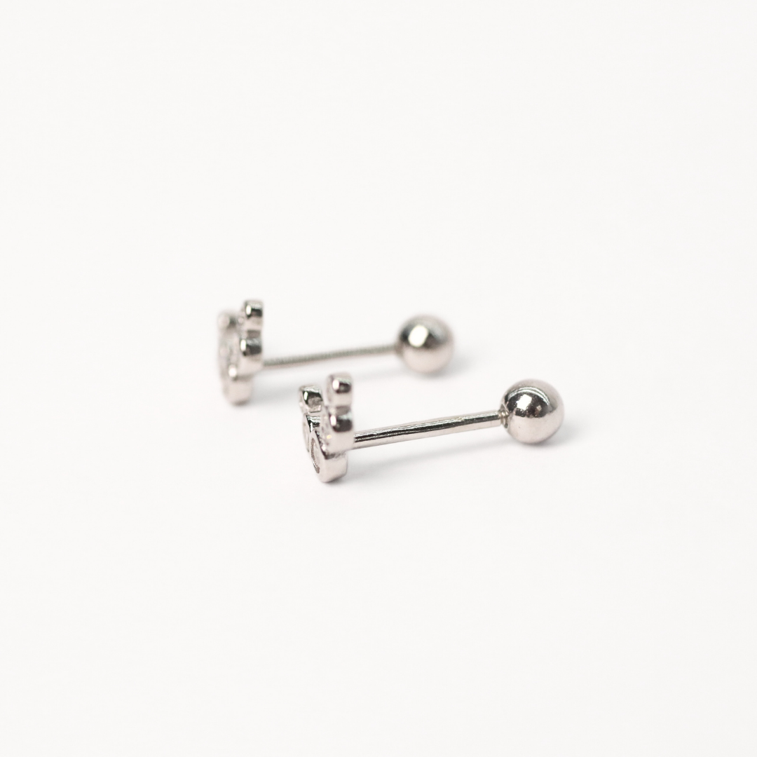 Arete Piercing Lunita Silver