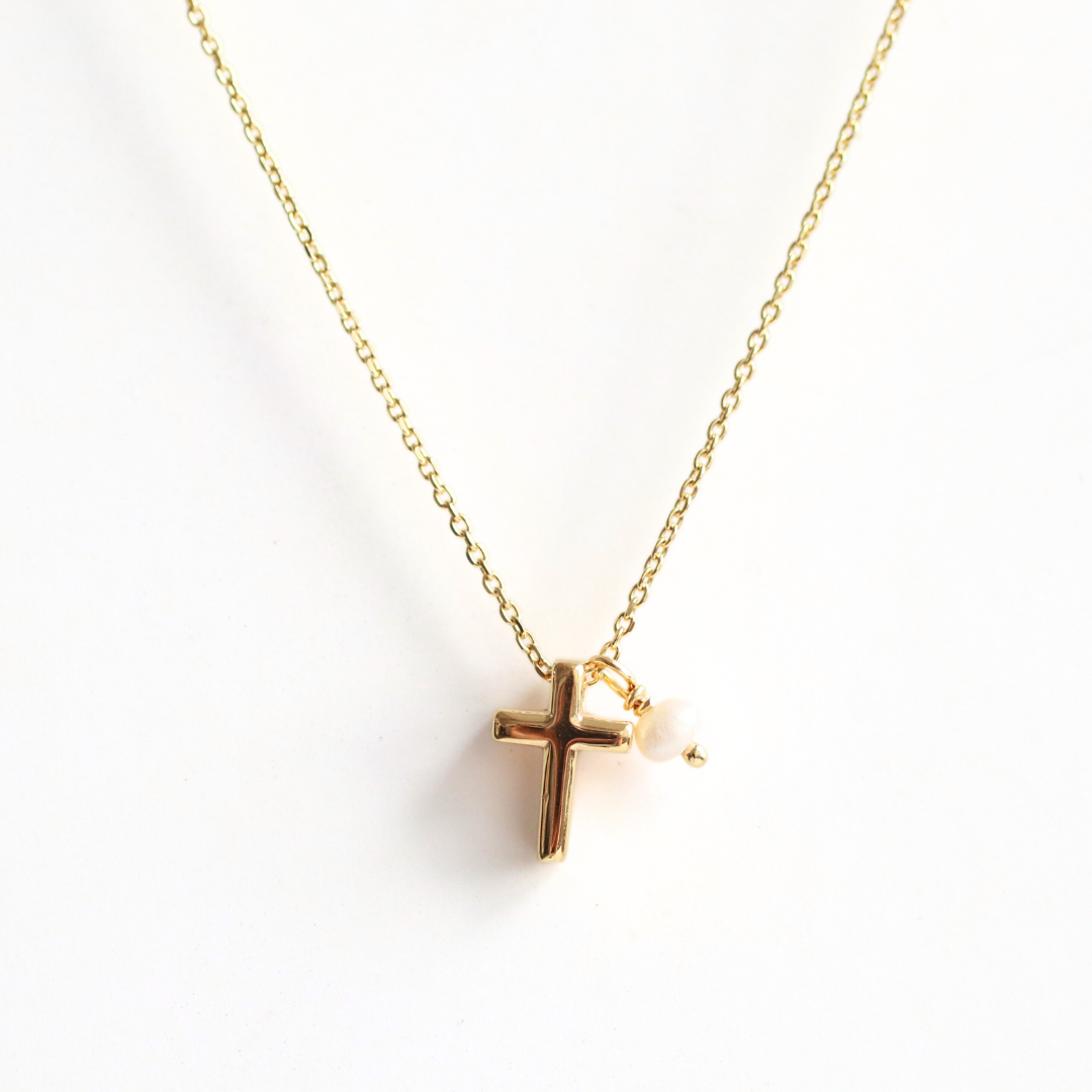 Collar Cross Pearl
