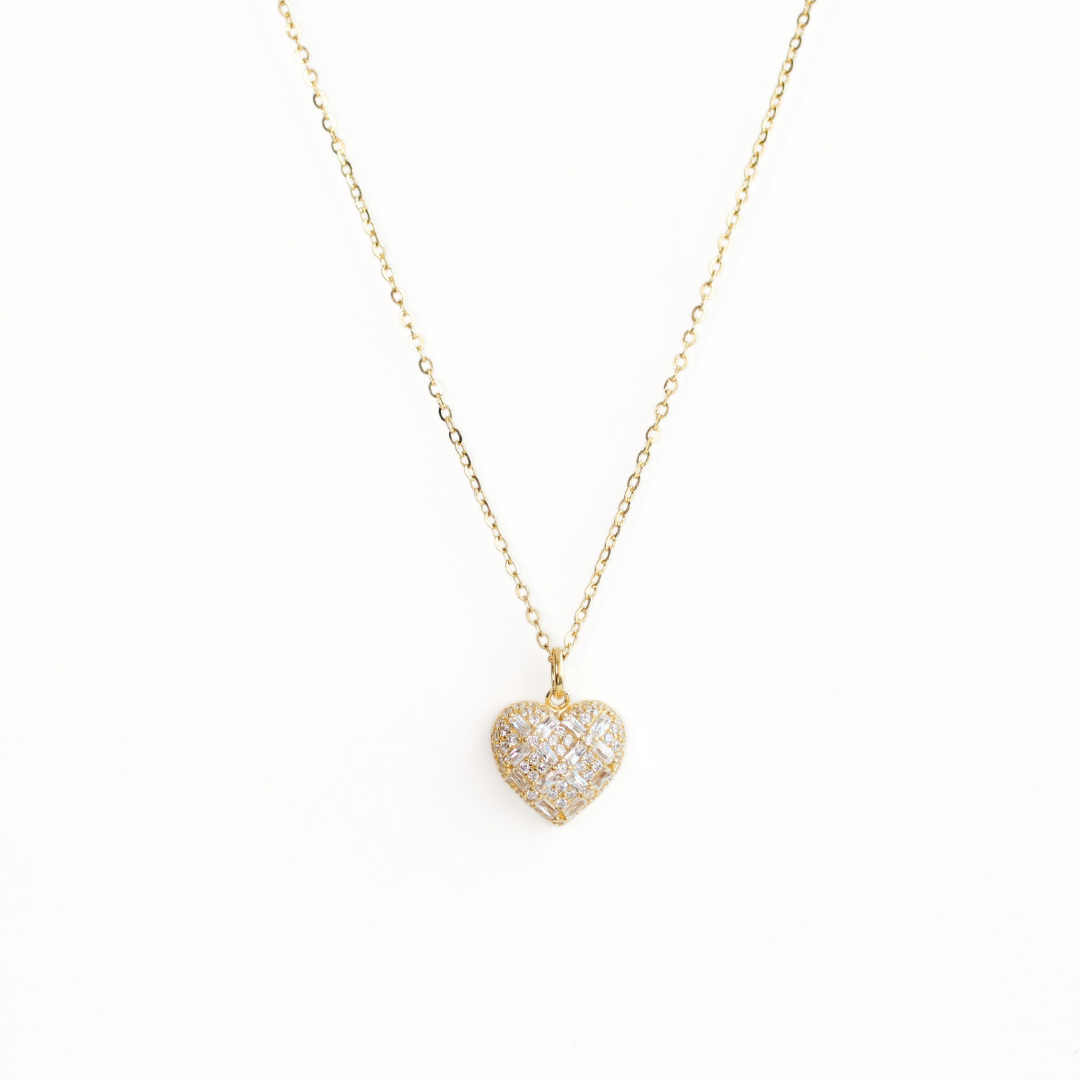 Collar silver gold gema