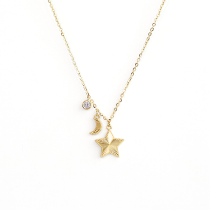 Collar silver gold celestial