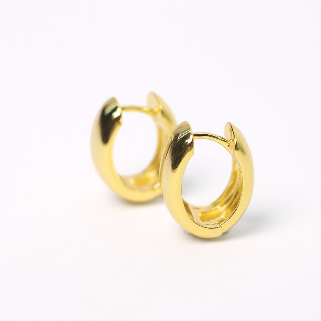 Argollas Silver Gold Poire