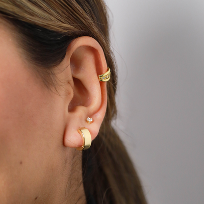 Argollas Silver Gold Cinta