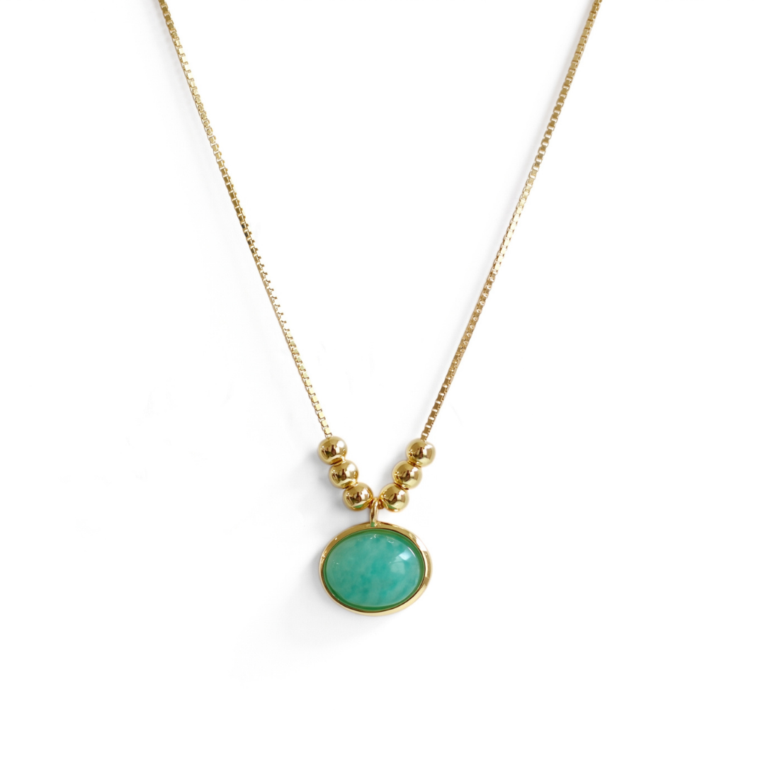 Collar Silver Gold Olive