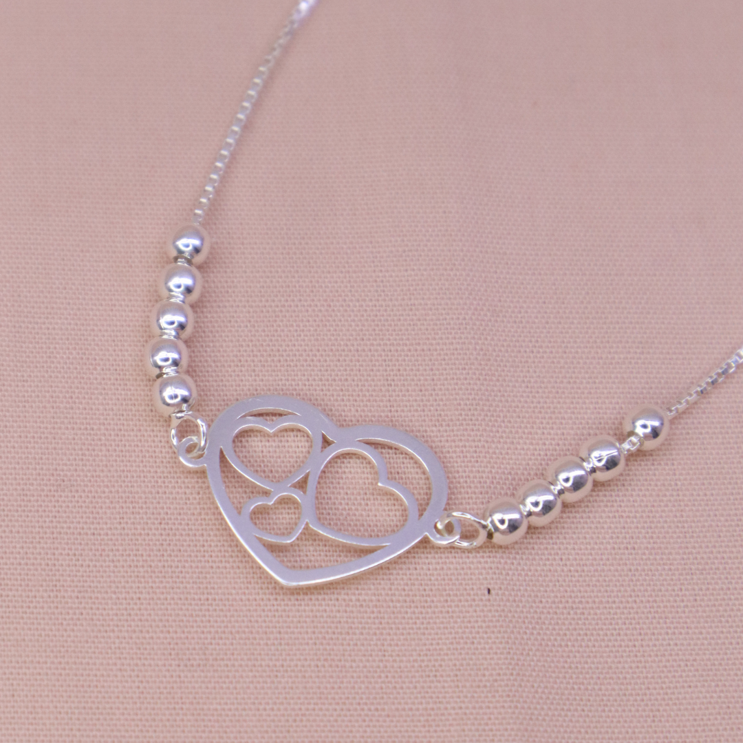 Corazon Rosa Triple TRIPLE CORAZÒN – Chic & Cute Joyas