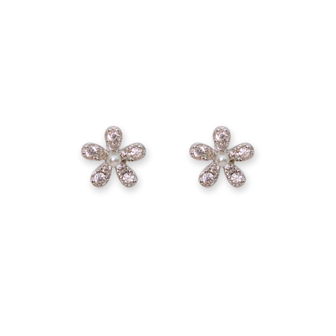 Arete Flor Luminosa Silver