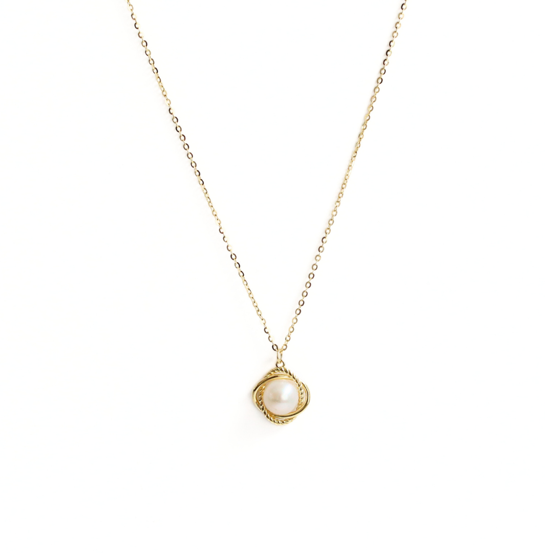 Collar Silver Gold Perl