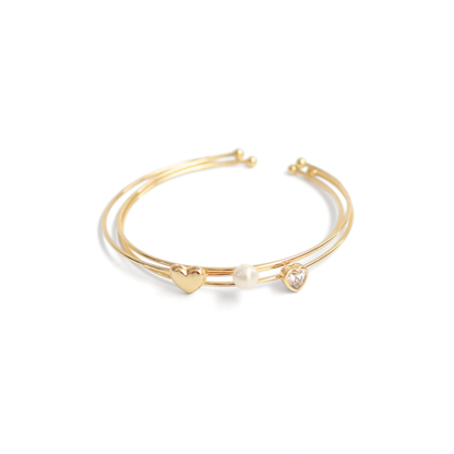 Pulseras perlita corazones