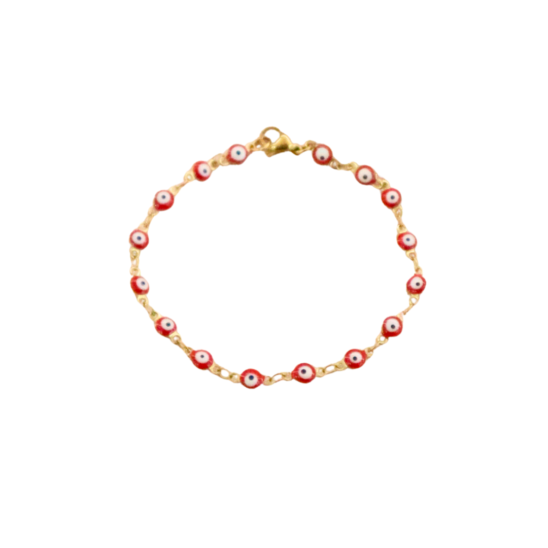 PULSERA - OJO TURCO ROJO