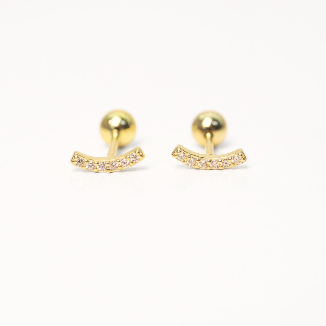 Arete Silver Gold Sonrisa