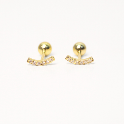 Arete Silver Gold Sonrisa