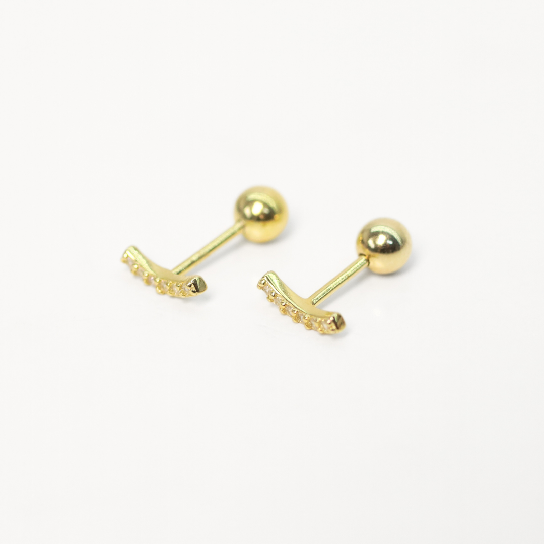 Arete Silver Gold Sonrisa