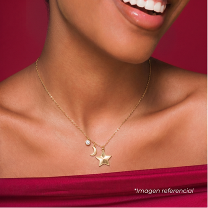 Collar silver gold celestial