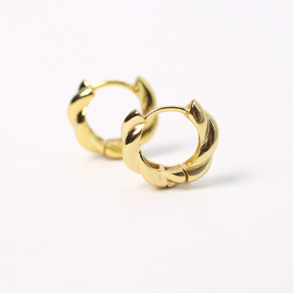 Argollas Silver Gold Baguete