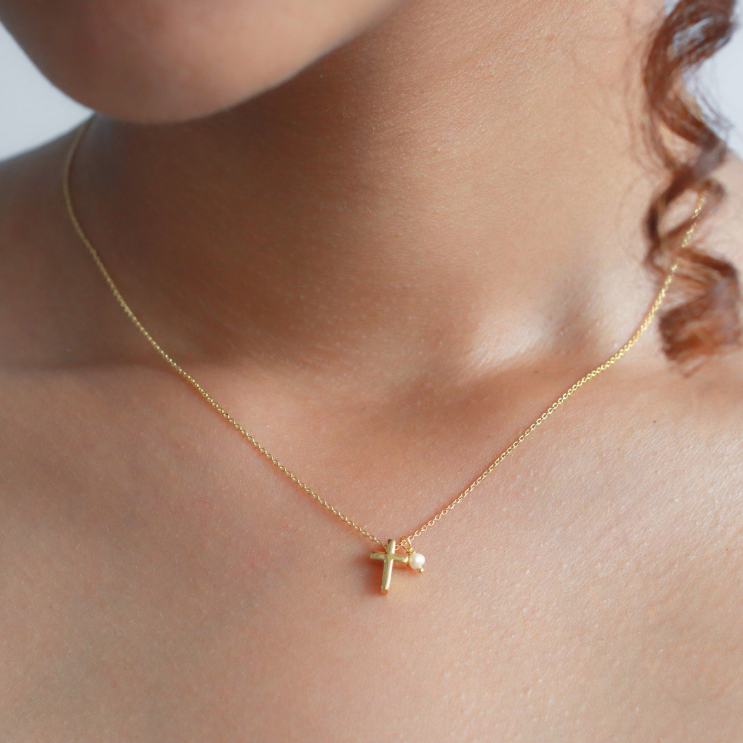 Collar Cross Pearl