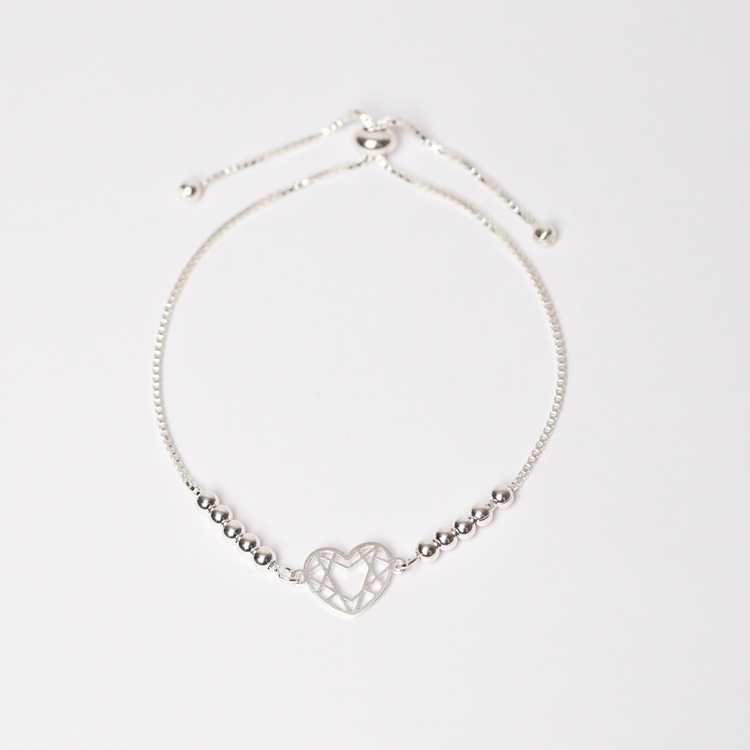 Pulsera Corazon Mandala Silver