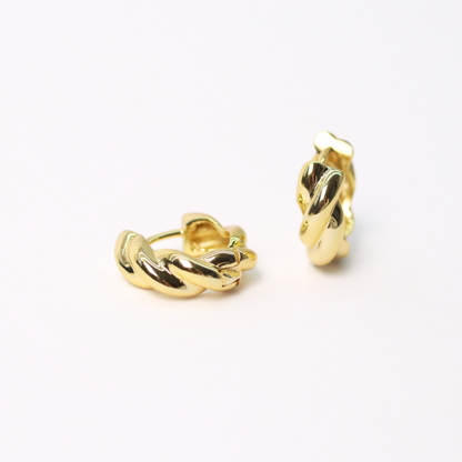 Argollas Silver Gold Baguete