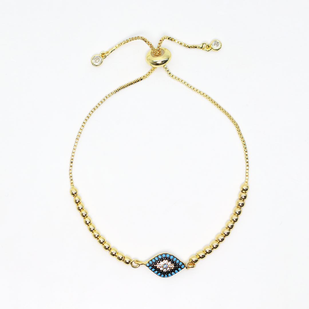 Pulsera Regulable Rombito Ojo Turco