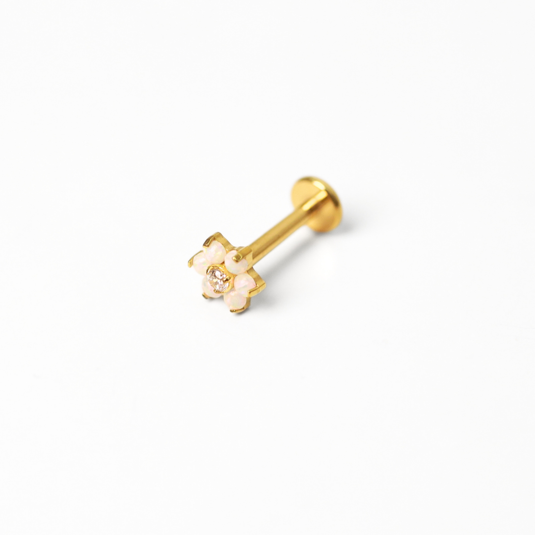 Piercing Flor Blanca
