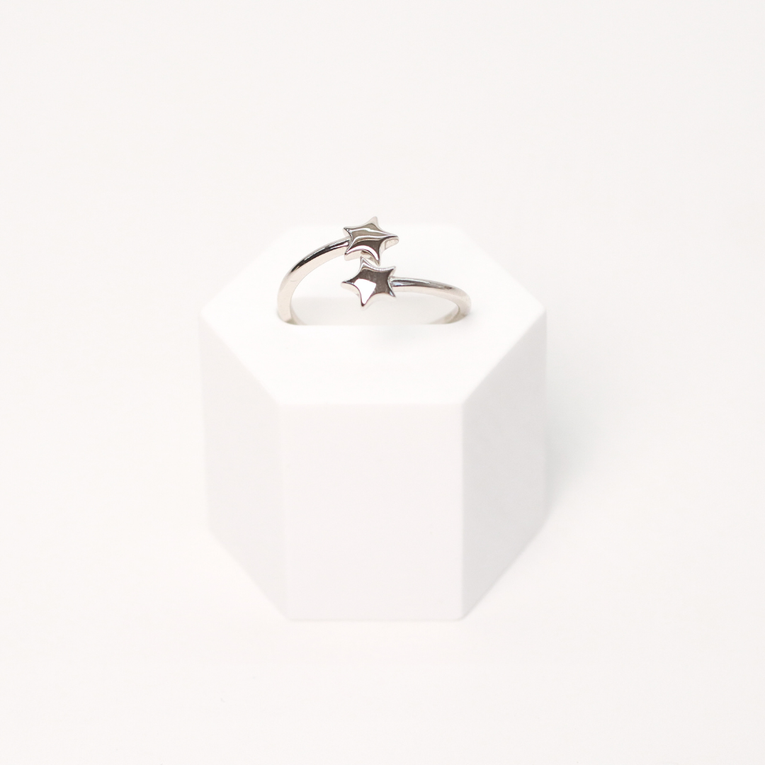 Anillo Estrella Doble Silver