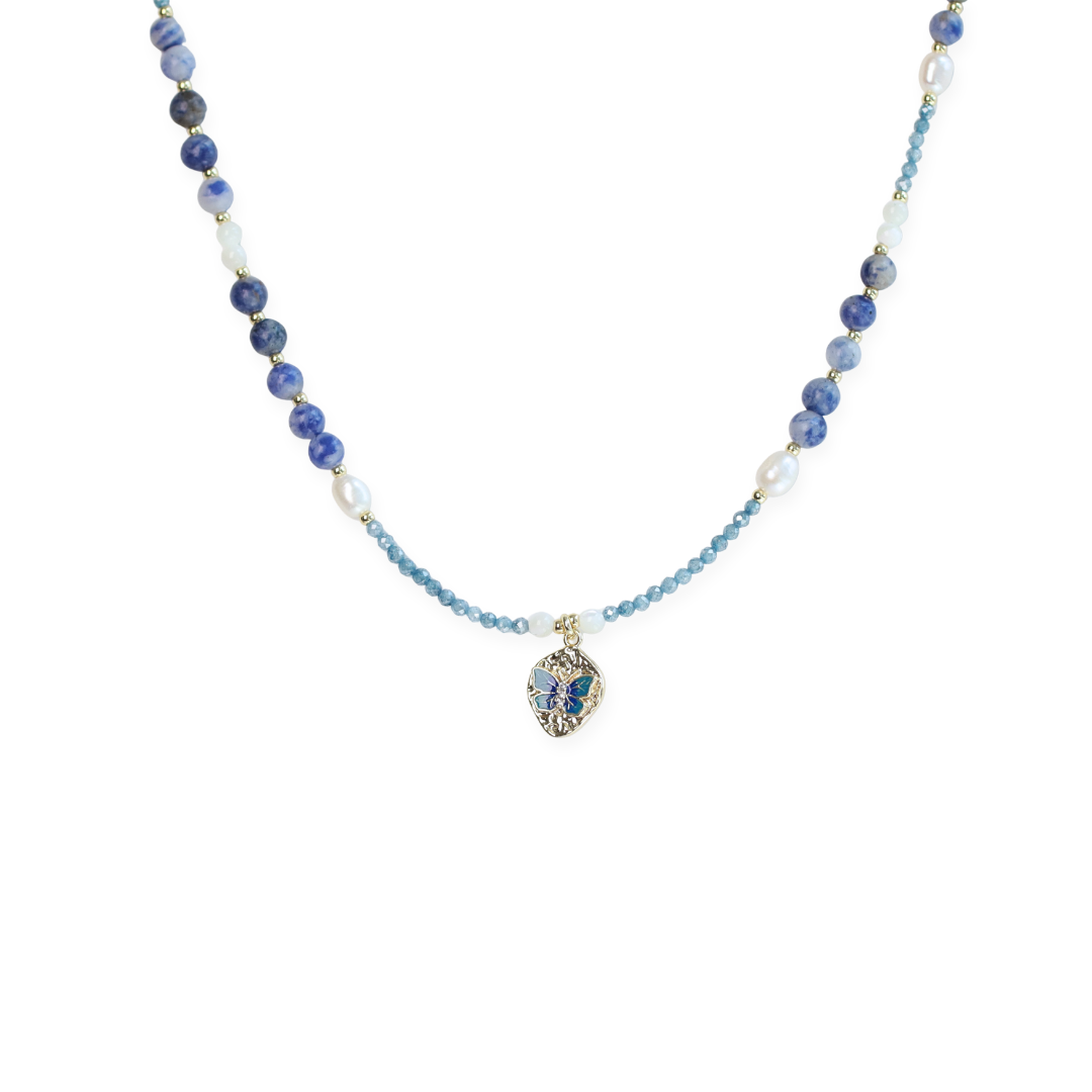 Collar Mariposa Azul