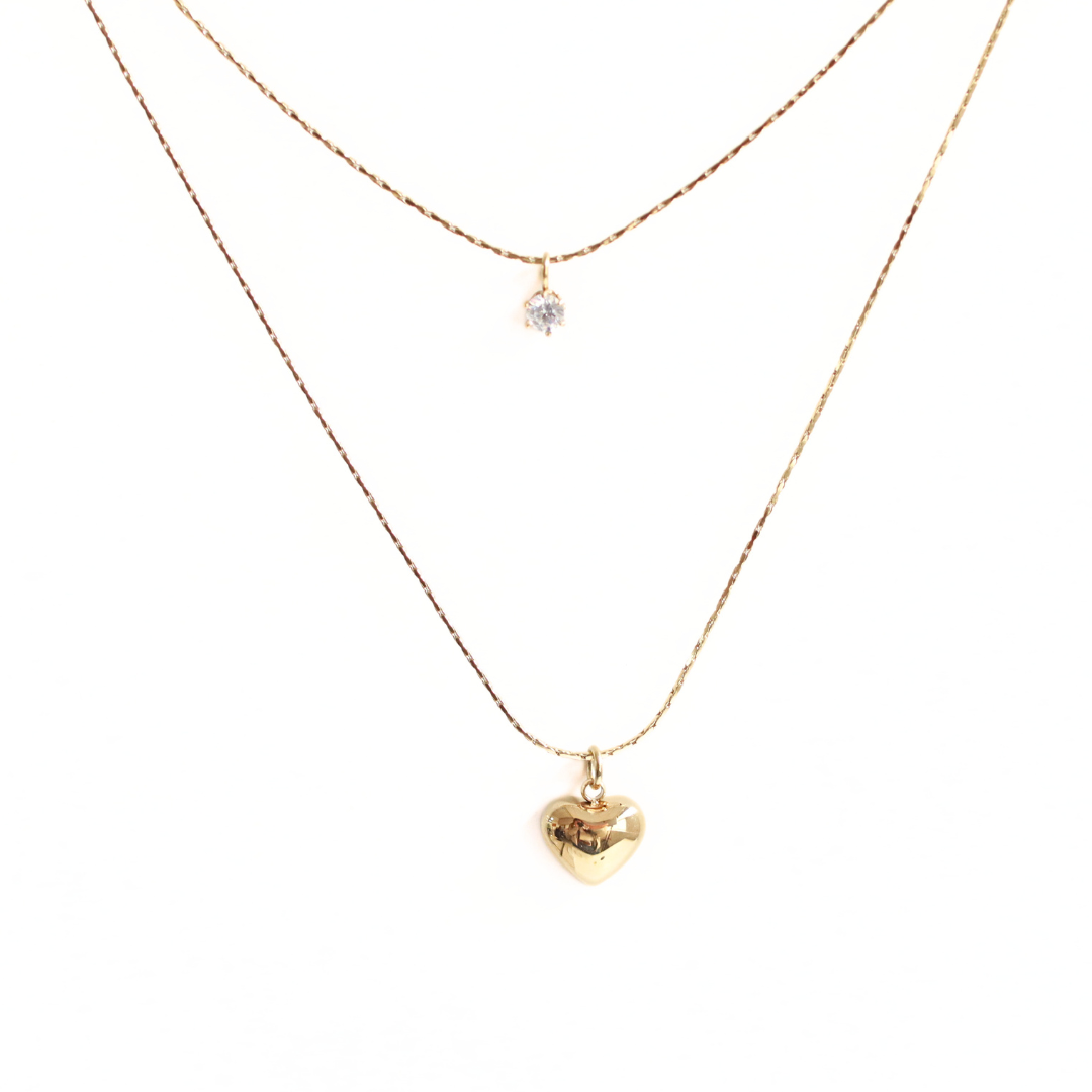 Collar Corazon Puntito