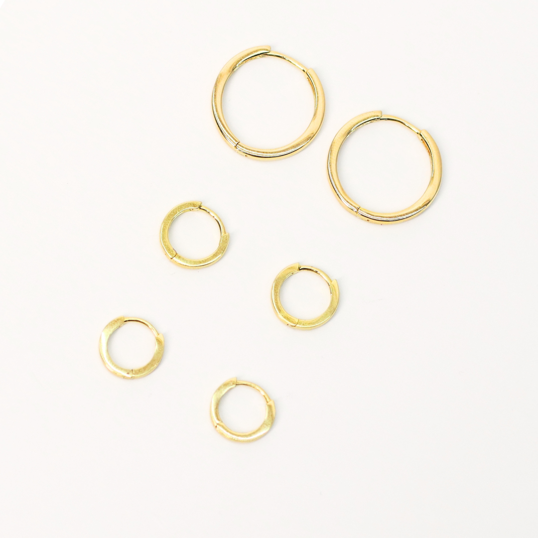 Argollas Silver Gold Mini Basicas