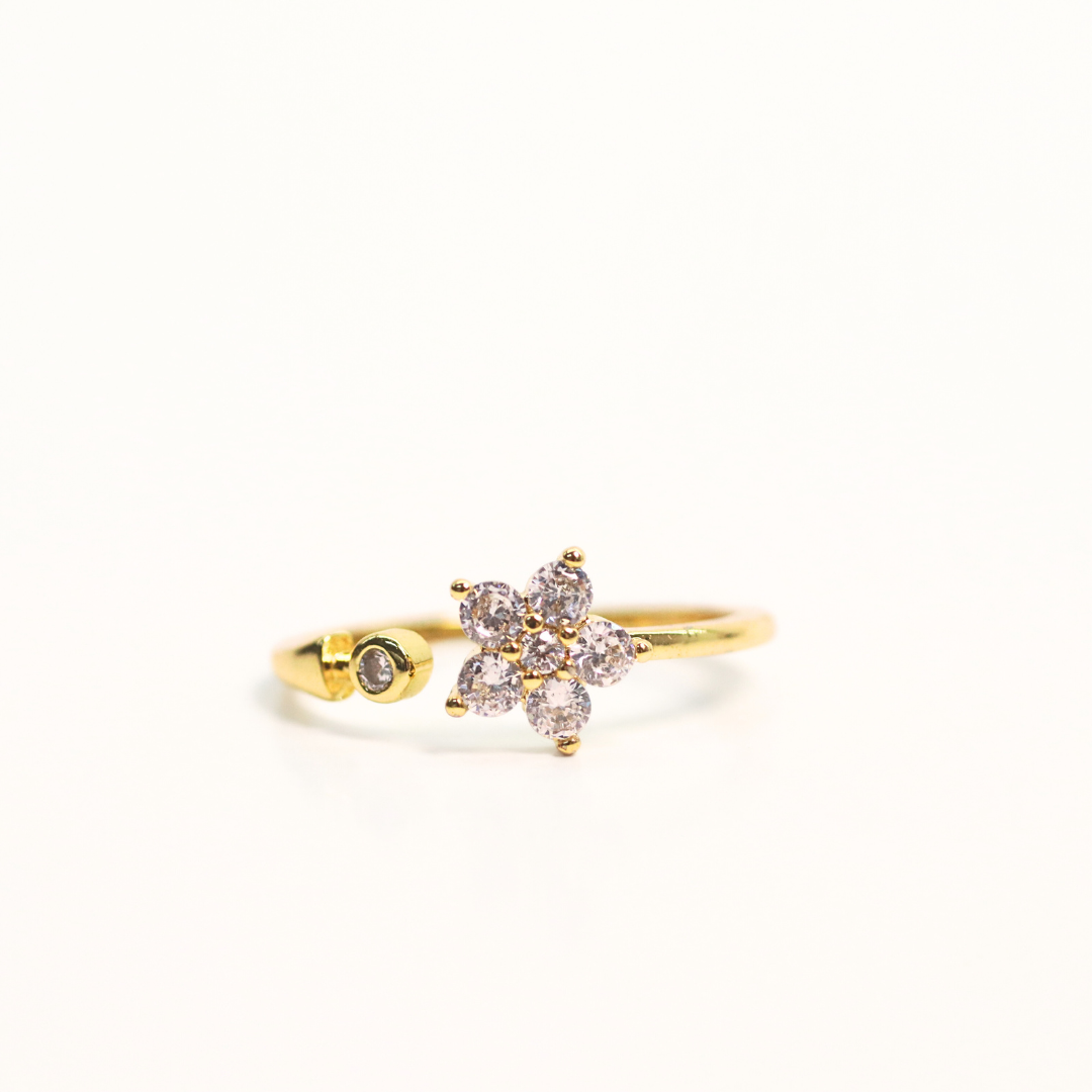 Anillo Flor Brillosa