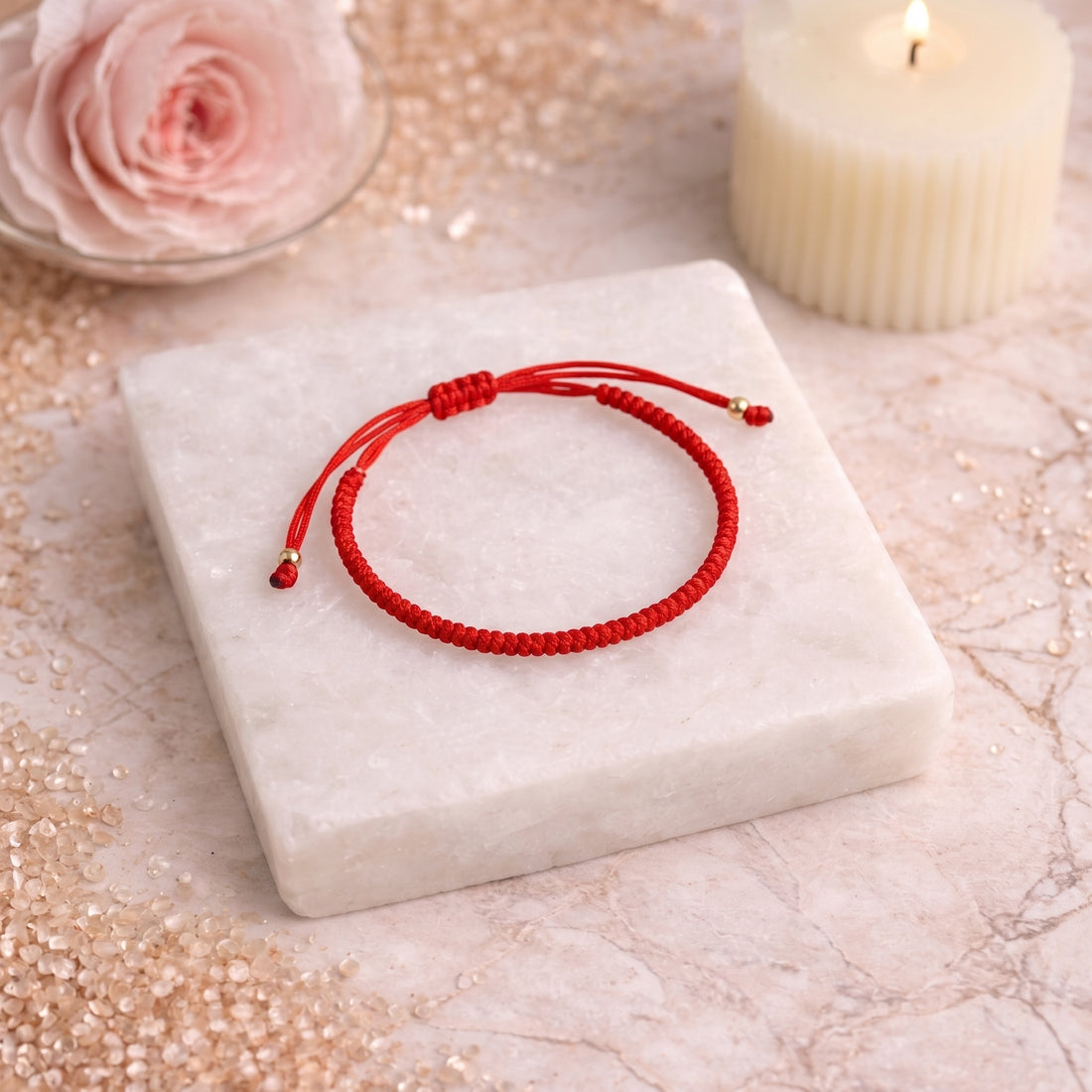 Pulsera Hilo Rojo Tejida