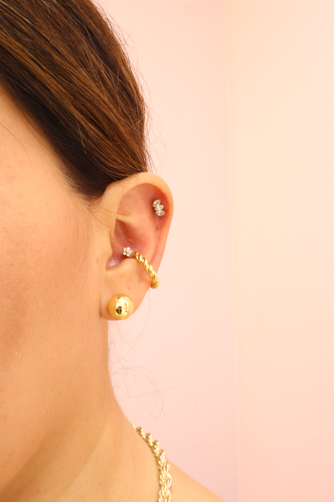 EAR CUFF - TRENZA GOLD