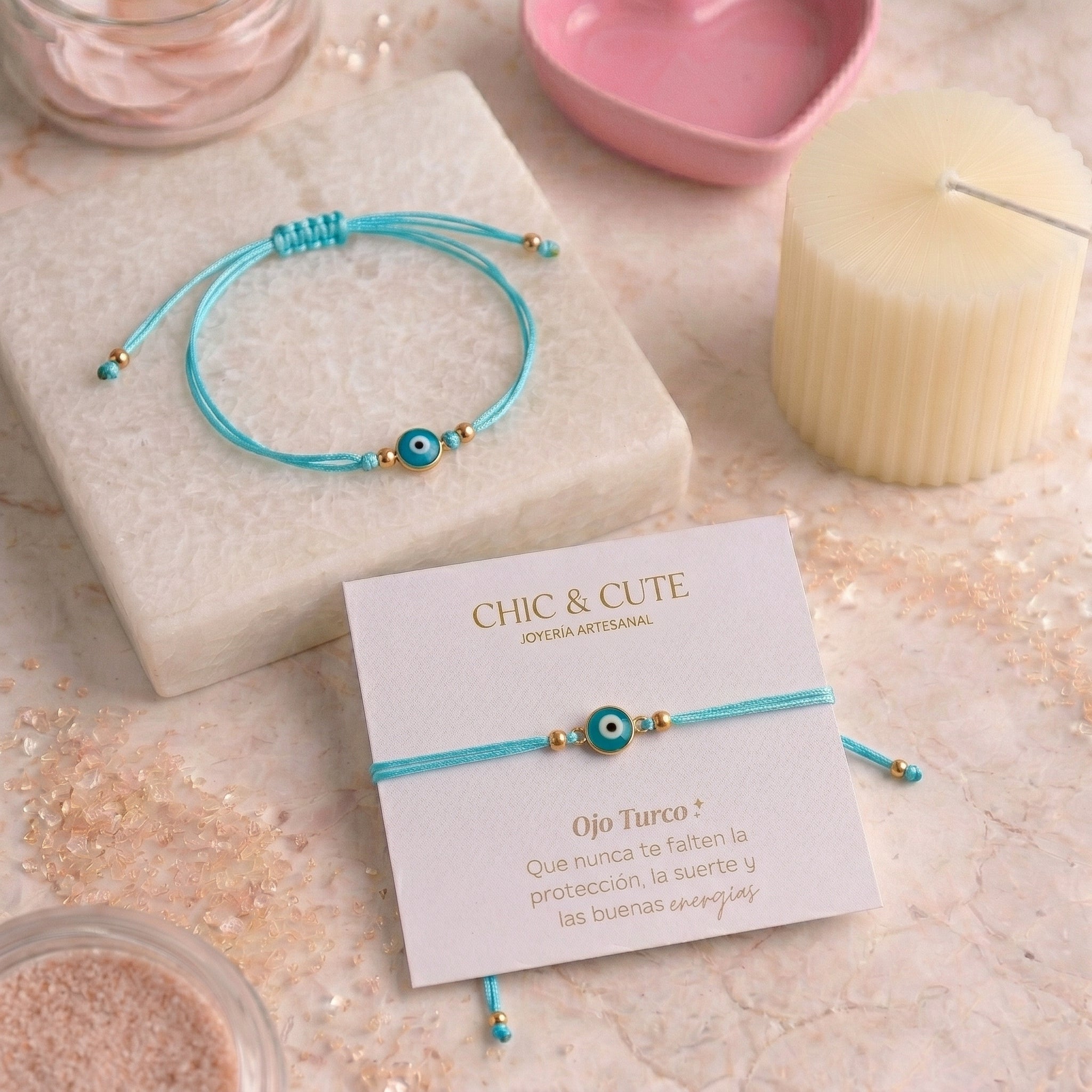 Pulsera Doble Hilo Ojo Turco
