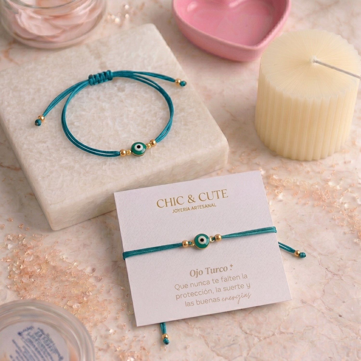 Pulsera Doble Hilo Ojo Turco