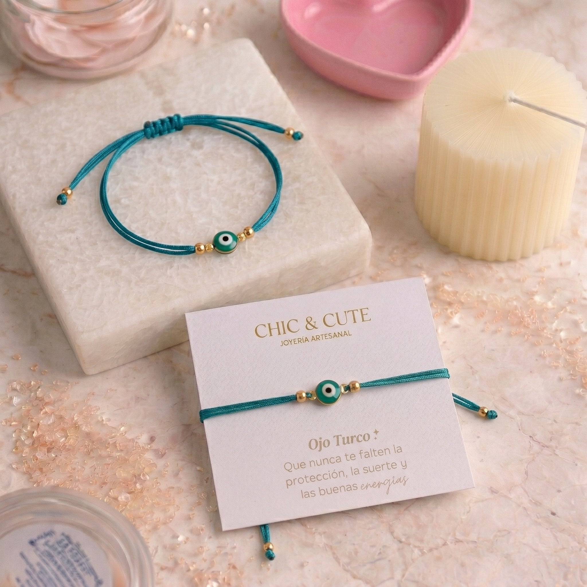 Pulsera Doble Hilo Ojo Turco