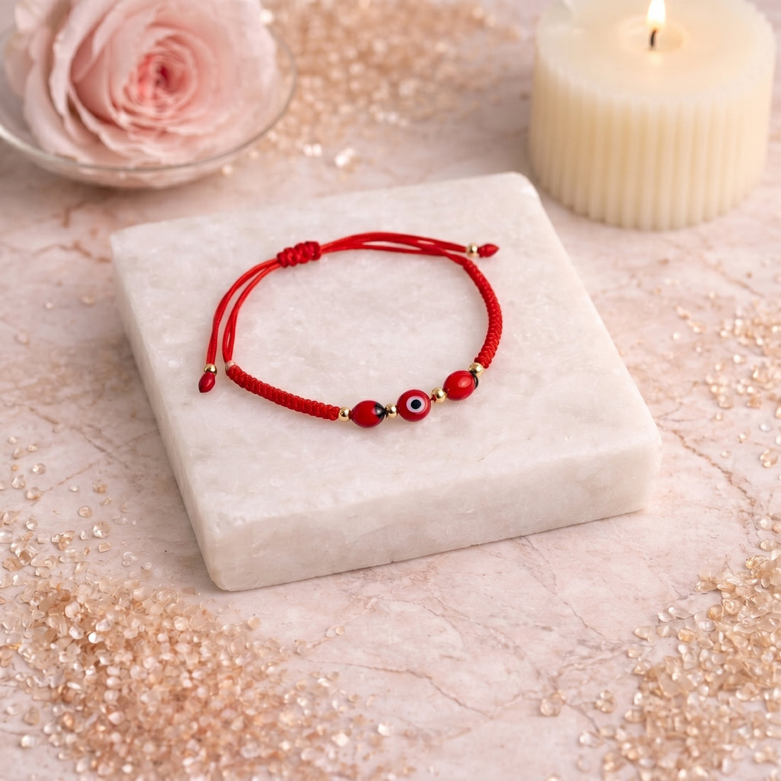 Pulsera ojo turco y huayruro