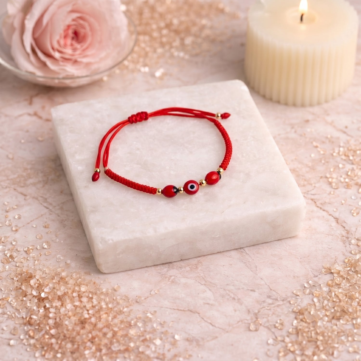 Pulsera ojo turco y huayruro