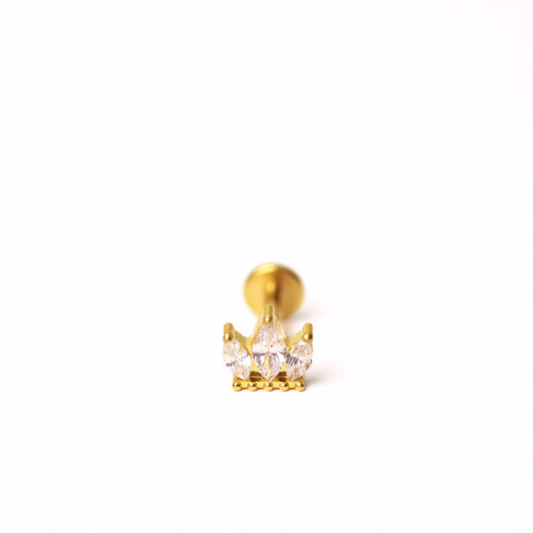 piercing en forma de corona con perforacion gratis