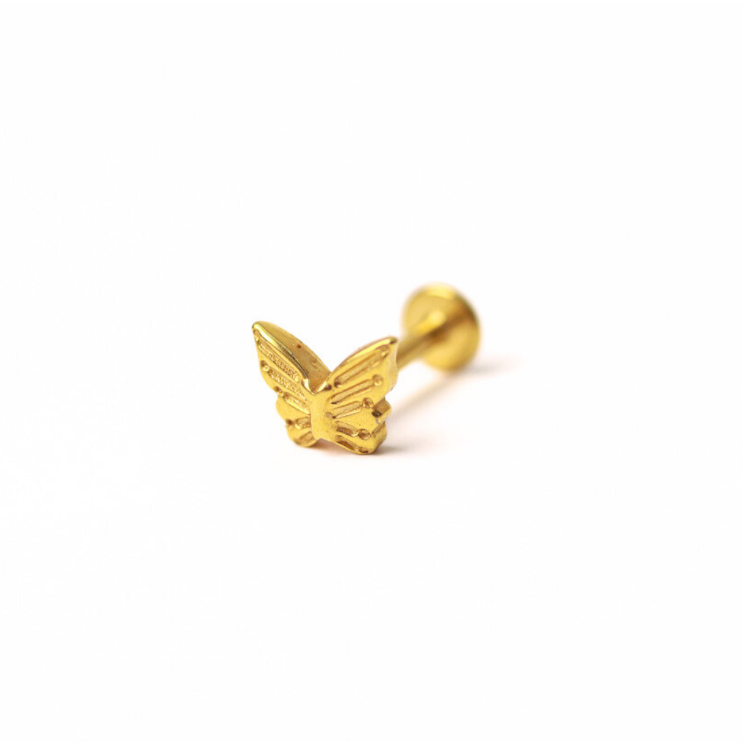 piercing para la oreja de mariposa