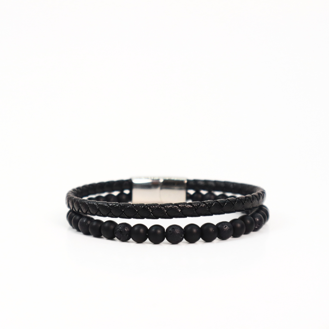pulsera negra para hombres