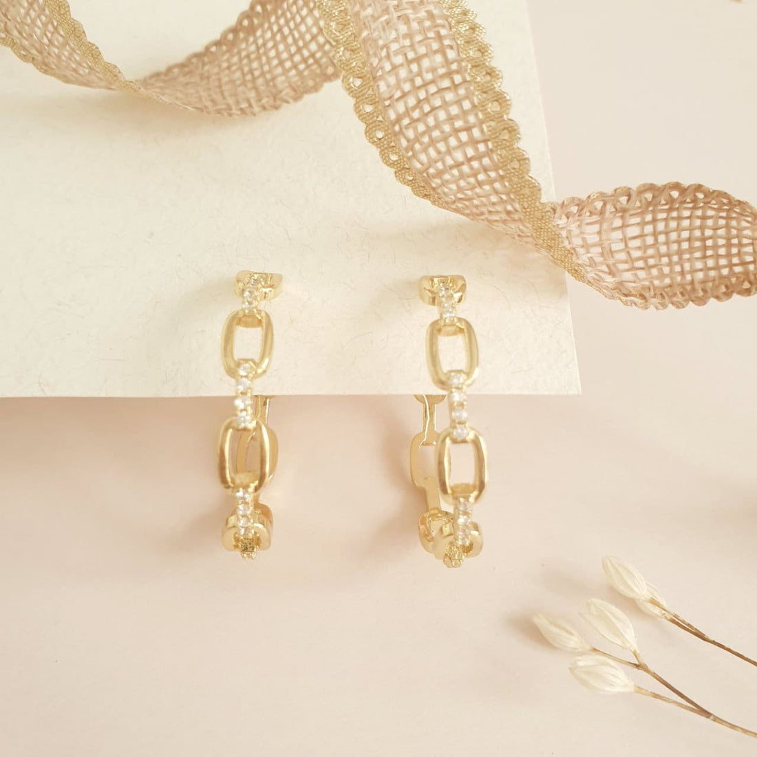 Argollas Cadena Zircón